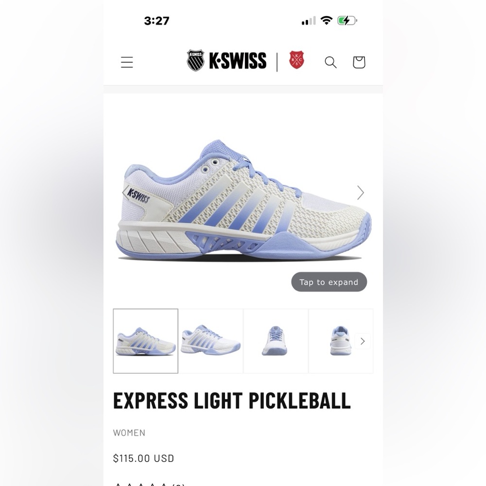 K-Swiss Express Light Pickleball shoes - women’s size 8 - Picture 2 of 10
